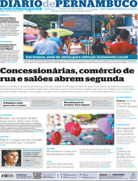 Capa do jornal Diario de Pernambuco 13/06/2020