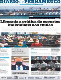 Capa do jornal Diario de Pernambuco 13/07/2020