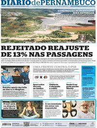 Capa do jornal Diario de Pernambuco 14/01/2020