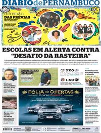 Capa do jornal Diario de Pernambuco 14/02/2020