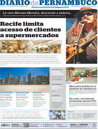 Capa do jornal Diario de Pernambuco 14/04/2020