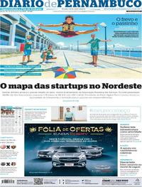 Capa do jornal Diario de Pernambuco 15/02/2020
