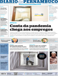 Capa do jornal Diario de Pernambuco 15/04/2020