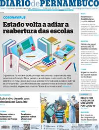 Capa do jornal Diario de Pernambuco 15/09/2020
