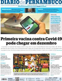 Capa do jornal Diario de Pernambuco 15/10/2020