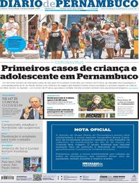 Capa do jornal Diario de Pernambuco 17/03/2020