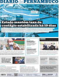 Capa do jornal Diario de Pernambuco 17/06/2020