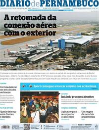 Capa do jornal Diario de Pernambuco 17/08/2020