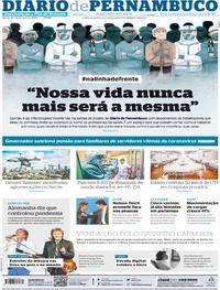 Capa do jornal Diario de Pernambuco 18/04/2020