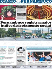 Capa do jornal Diario de Pernambuco 18/05/2020