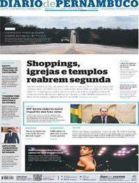 Capa do jornal Diario de Pernambuco 18/06/2020