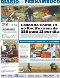 Capa do jornal Diario de Pernambuco 18/07/2020