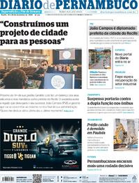 Capa do jornal Diario de Pernambuco 19/12/2020
