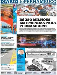 Capa do jornal Diario de Pernambuco 20/01/2020