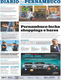 Capa do jornal Diario de Pernambuco 20/03/2020