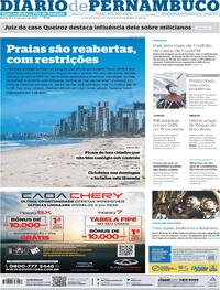 Capa do jornal Diario de Pernambuco 20/06/2020