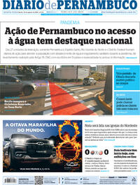 Capa do jornal Diario de Pernambuco 20/08/2020