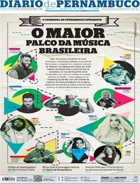 Capa do jornal Diario de Pernambuco 21/02/2020