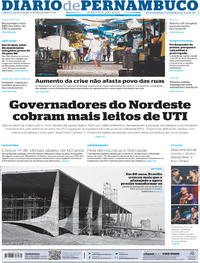 Capa do jornal Diario de Pernambuco 21/04/2020