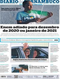 Capa do jornal Diario de Pernambuco 21/05/2020