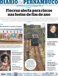 Capa do jornal Diario de Pernambuco 21/12/2020