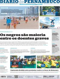 Capa do jornal Diario de Pernambuco 22/06/2020