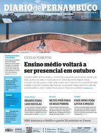 Capa do jornal Diario de Pernambuco 22/09/2020