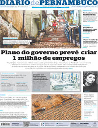 Capa do jornal Diario de Pernambuco 23/04/2020