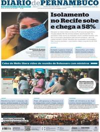 Capa do jornal Diario de Pernambuco 23/05/2020