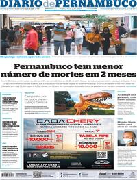 Capa do jornal Diario de Pernambuco 23/06/2020