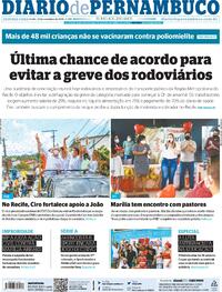 Capa do jornal Diario de Pernambuco 23/11/2020
