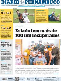 Capa do jornal Diario de Pernambuco 24/08/2020