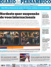 Capa do jornal Diario de Pernambuco 24/12/2020