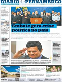 Capa do jornal Diario de Pernambuco 25/04/2020