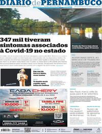 Capa do jornal Diario de Pernambuco 25/06/2020