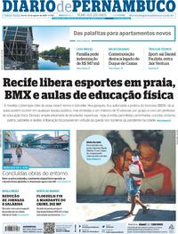 Capa do jornal Diario de Pernambuco 25/08/2020