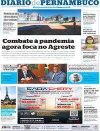 Capa do jornal Diario de Pernambuco 26/06/2020