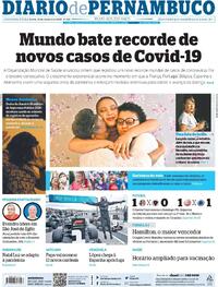 Capa do jornal Diario de Pernambuco 26/10/2020