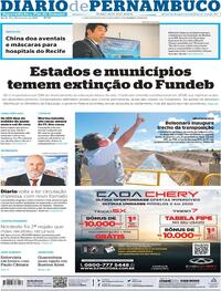 Capa do jornal Diario de Pernambuco 27/06/2020