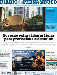 Capa do jornal Diario de Pernambuco 27/08/2020