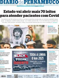 Capa do jornal Diario de Pernambuco 27/11/2020