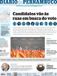 Capa do jornal Diario de Pernambuco 28/09/2020