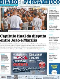 Capa do jornal Diario de Pernambuco 28/11/2020