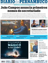 Capa do jornal Diario de Pernambuco 28/12/2020