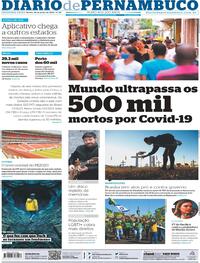 Capa do jornal Diario de Pernambuco 29/06/2020