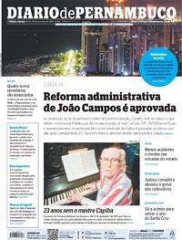 Capa do jornal Diario de Pernambuco 29/12/2020
