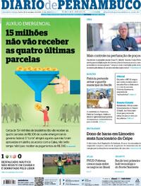 Capa do jornal Diario de Pernambuco 30/09/2020
