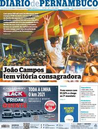 Capa do jornal Diario de Pernambuco 30/11/2020