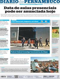 Capa do jornal Diario de Pernambuco 31/07/2020