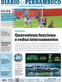 Capa do jornal Diario de Pernambuco 01/04/2021